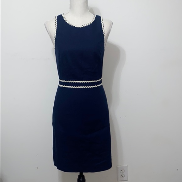 J. Crew Dresses & Skirts - J. Crew Blue Sheath Mini Dress Sleeveless Halter